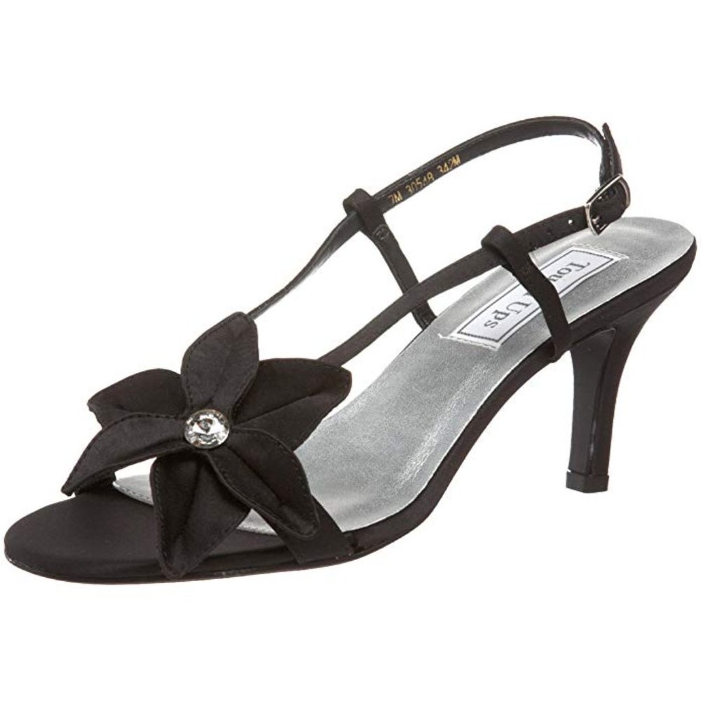 Touch Ups Cheyenne Black Sandals with Flower